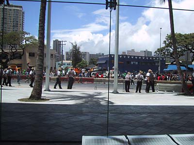Kamalani marching in protest